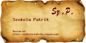 Szokola Patrik névjegykártya